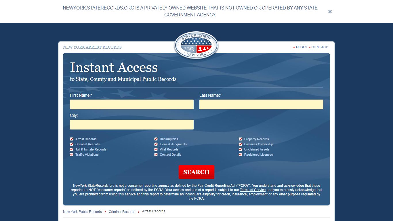 New York Arrest Records Online | StateRecords.org